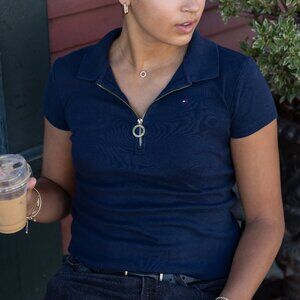 Tommy Hilfiger Quarter Zip T-Shirt